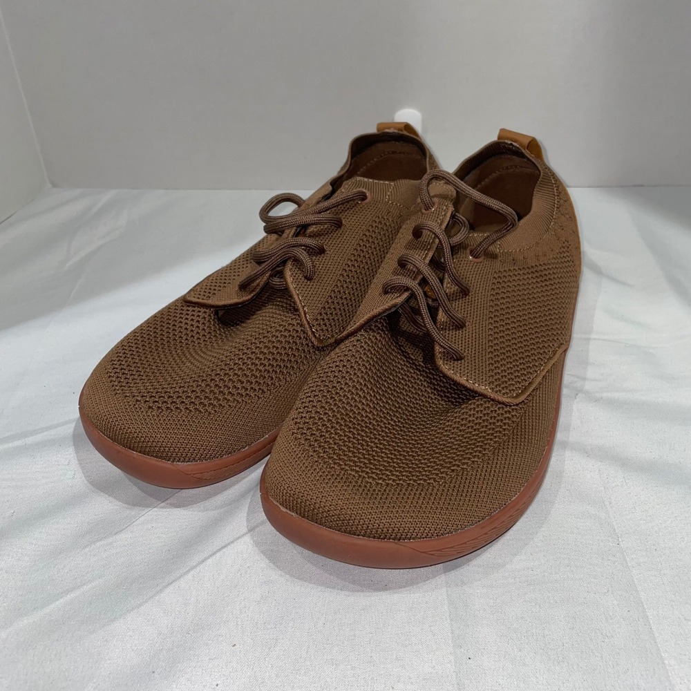 LBT Barefoot Knit Oxford Shoes Brown Wide Toe Box Minimalist Sneakers Mens 9 W
